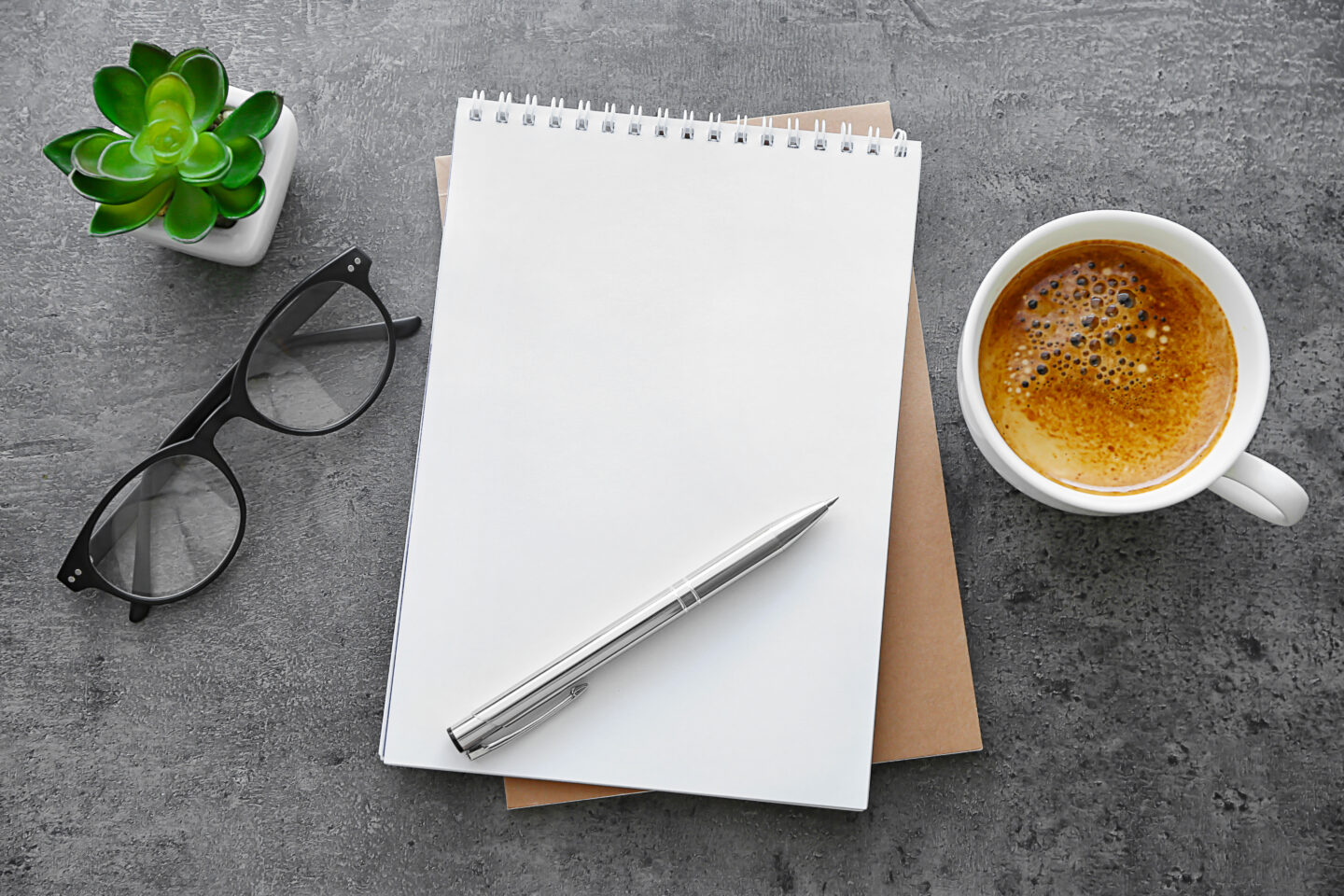 School,Notebook,With,Glasses,And,Coffee,On,Table