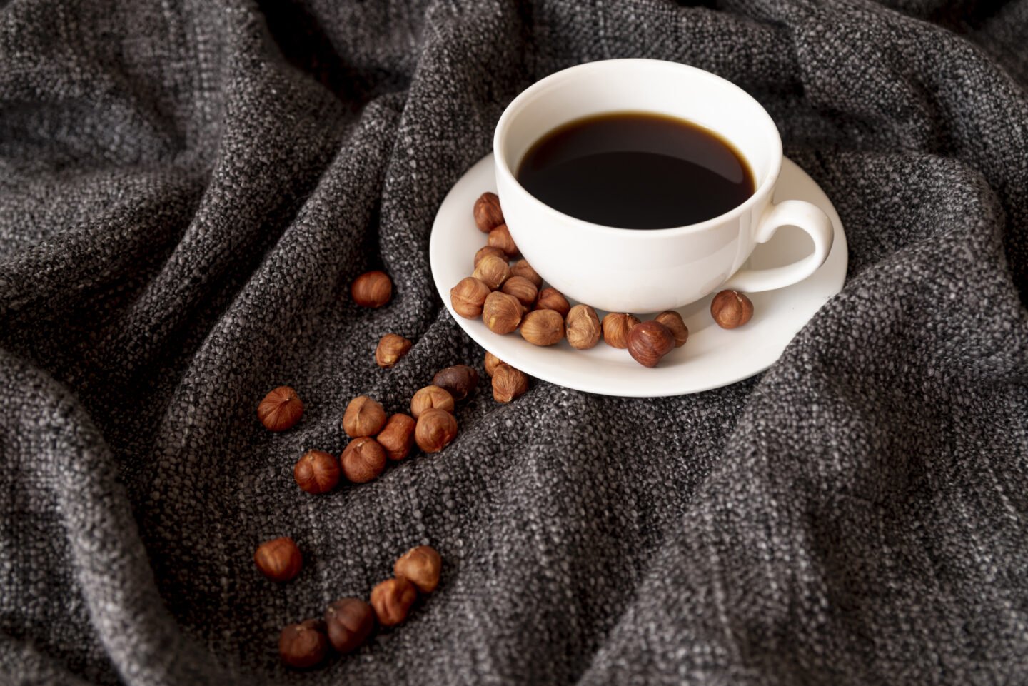 Cup,Of,Coffee,With,Hazelnuts