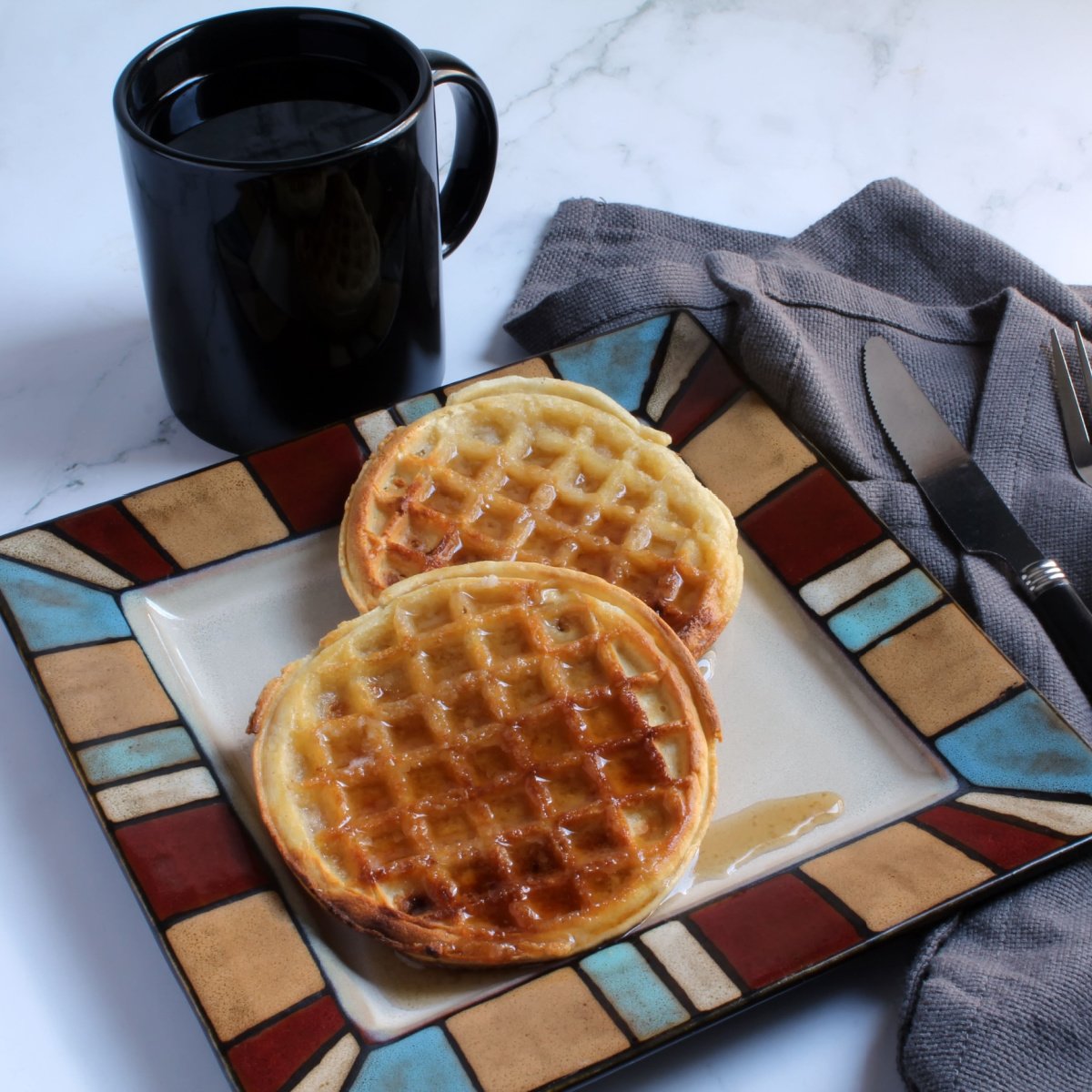 eggo waffles on a plate