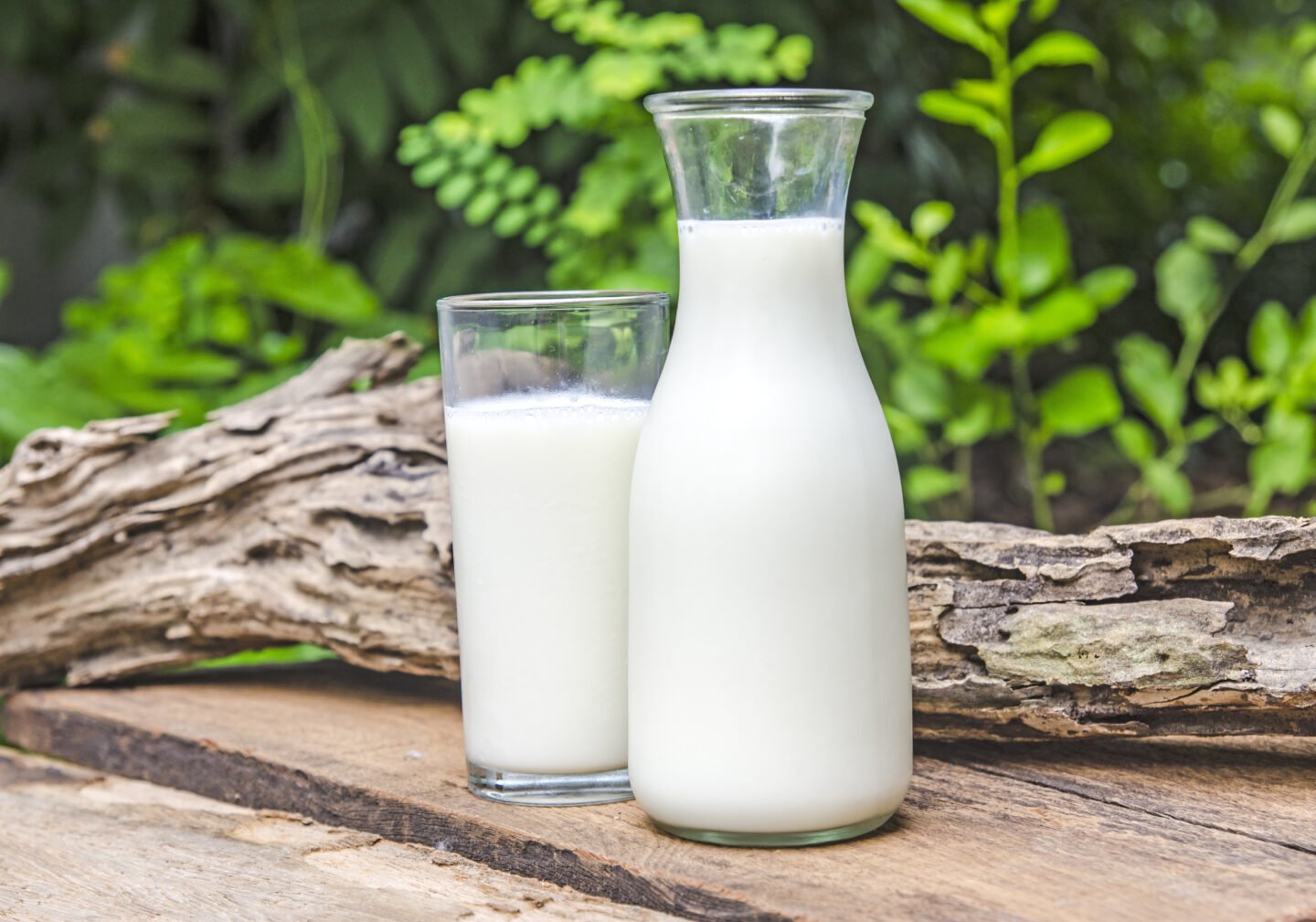 Glass,Bottle,And,Glass,With,Milk