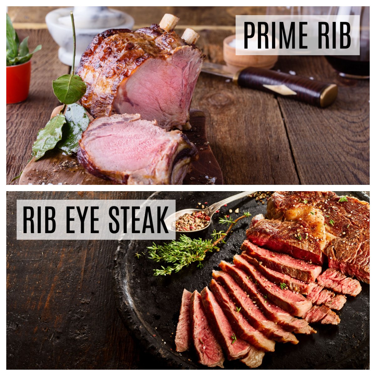 comparing prime rib versus rib eye steak main differences
