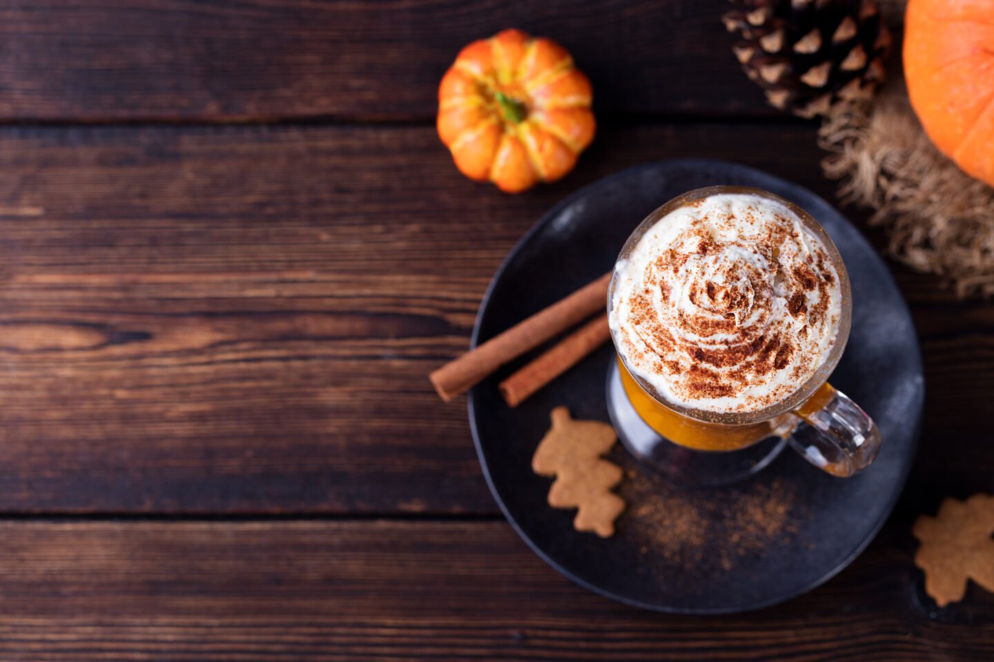Pumpkin,Smoothie,,Spice,Latte.,Boozy,Cocktail,With,Whipped,Cream,On