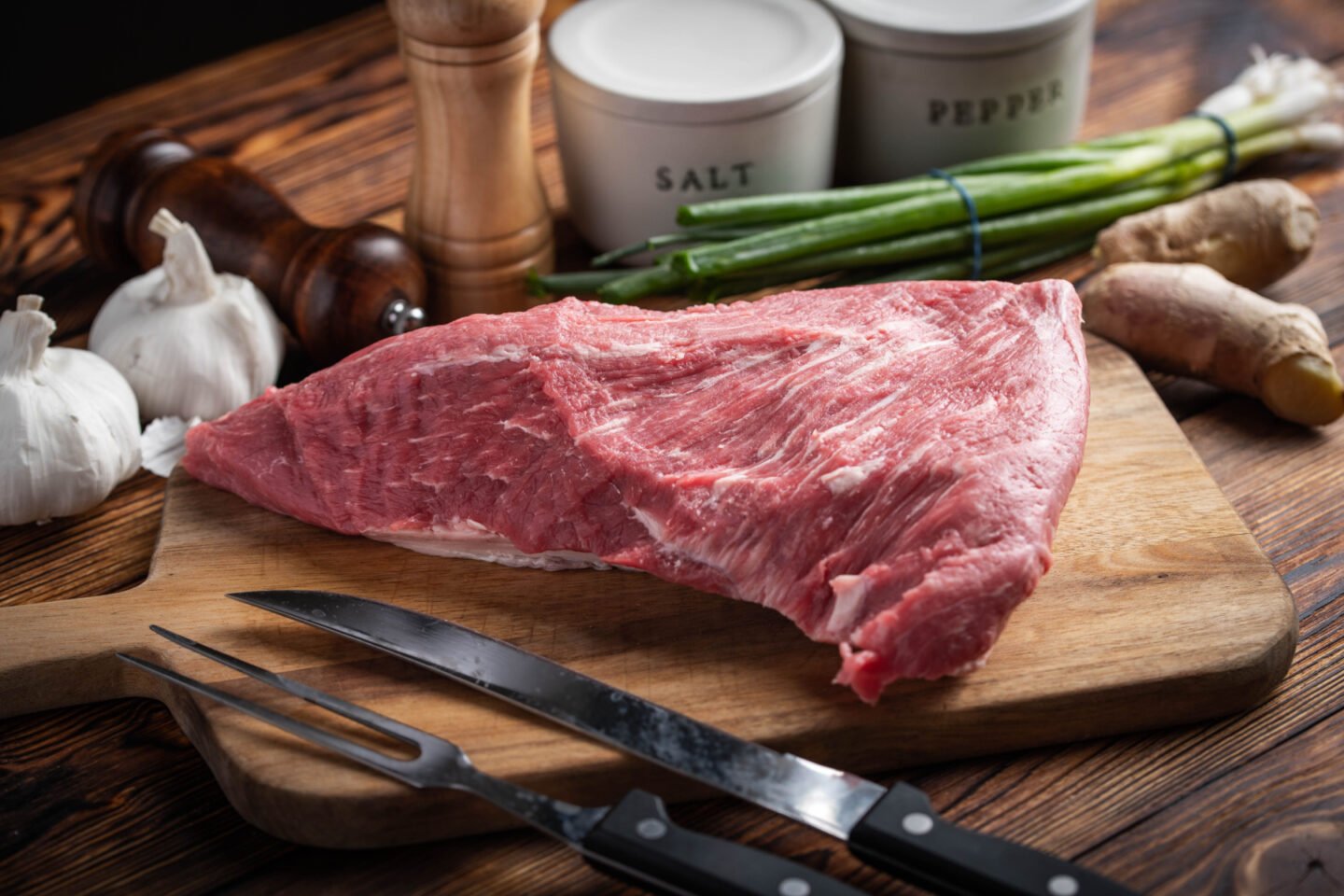 raw tri tip steak