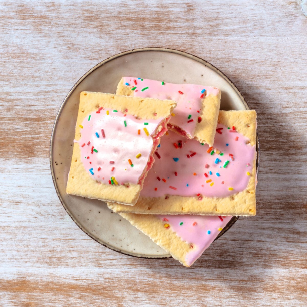 strawberry pop tarts top view