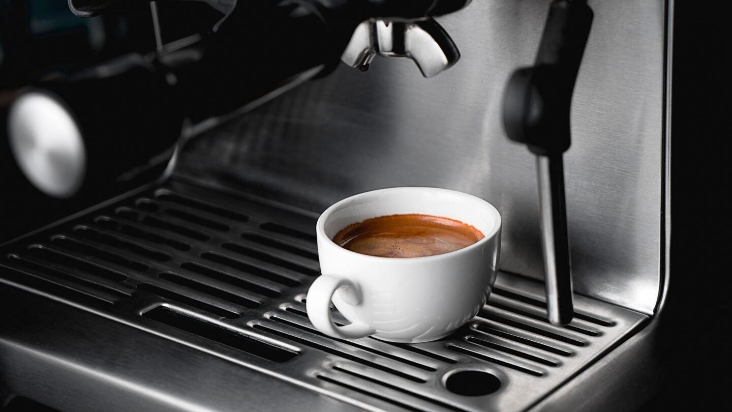 a-cup-of-americano-from-an-espresso-machine