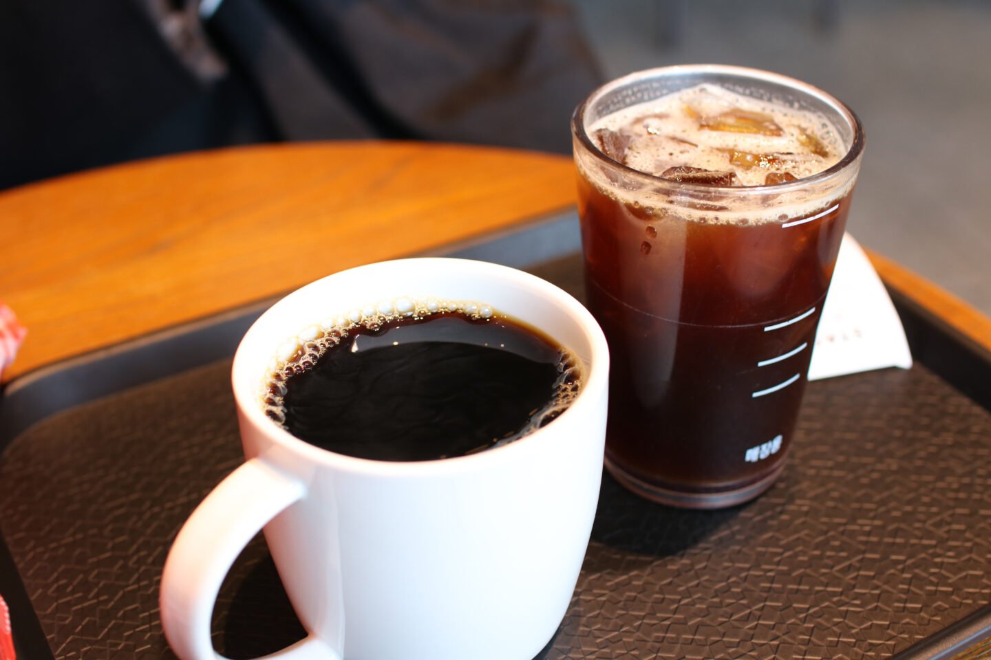 a-cup-of-black-coffee-and-a-glass-of-iced-americano