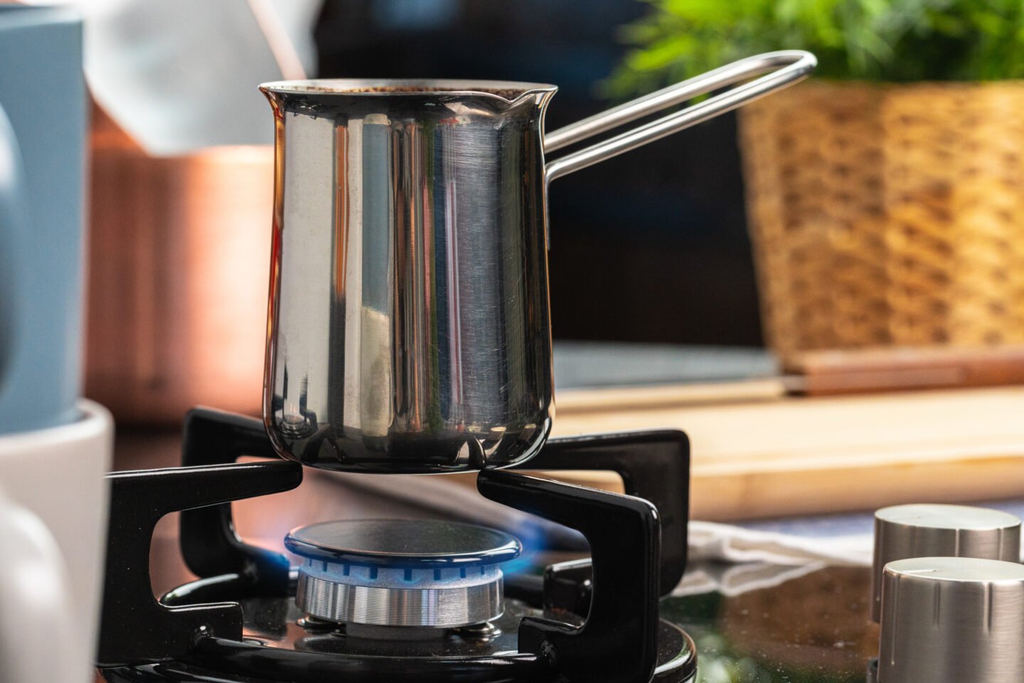 brew-coffee-in-a-steel-turk-on-a-gas-stove