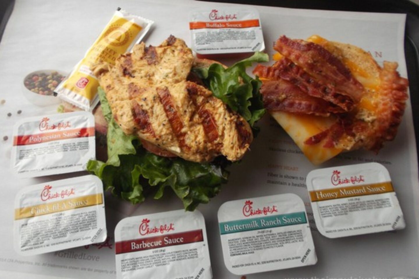 chick fil a grilled chicken sandwiches and sauces