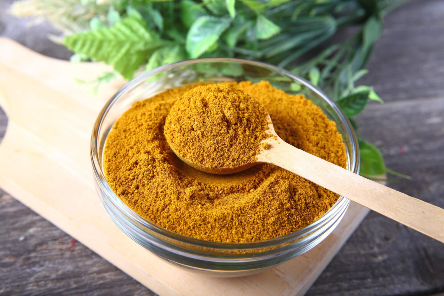 curry powder in a glass bowl