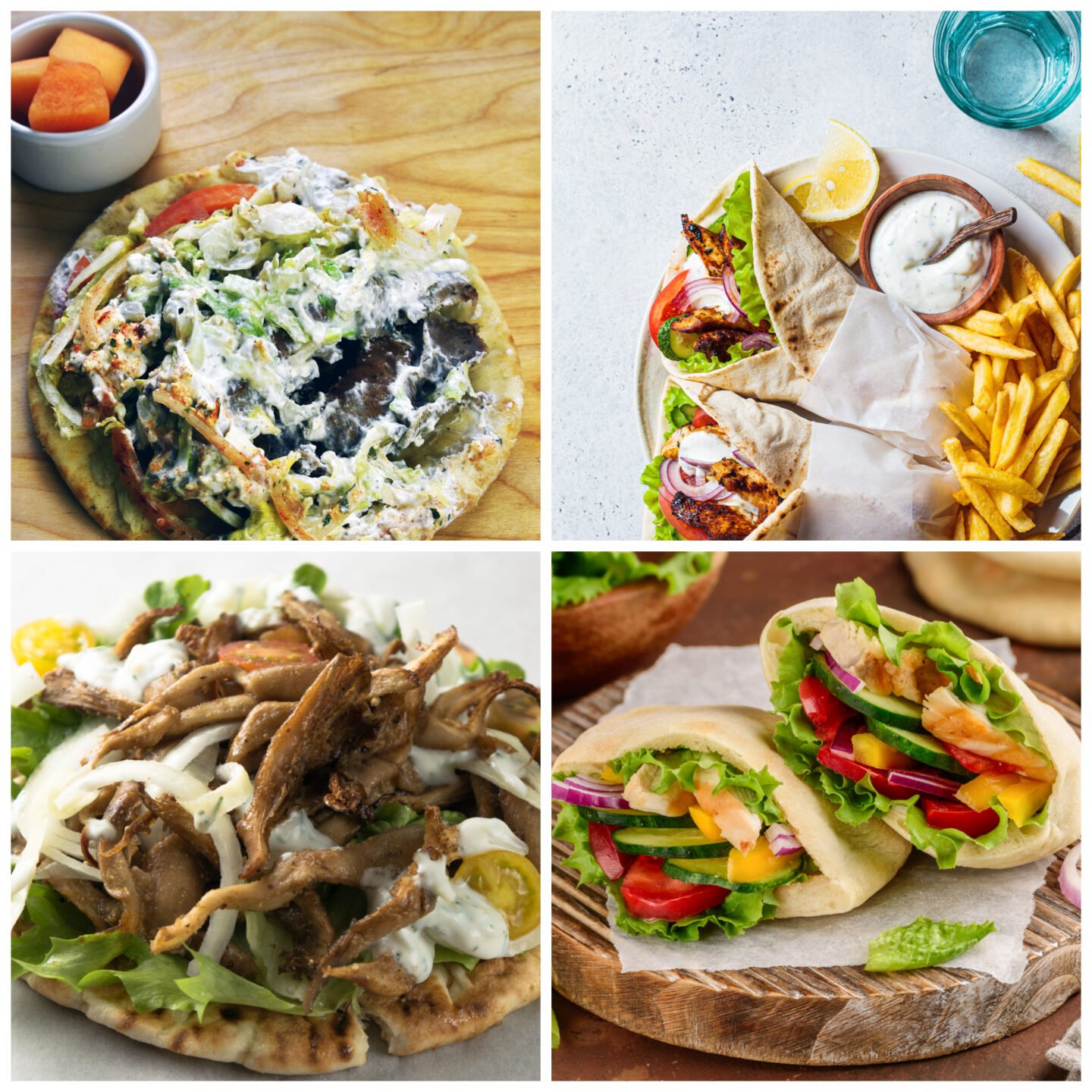 different gyros for meat lovers and vegans