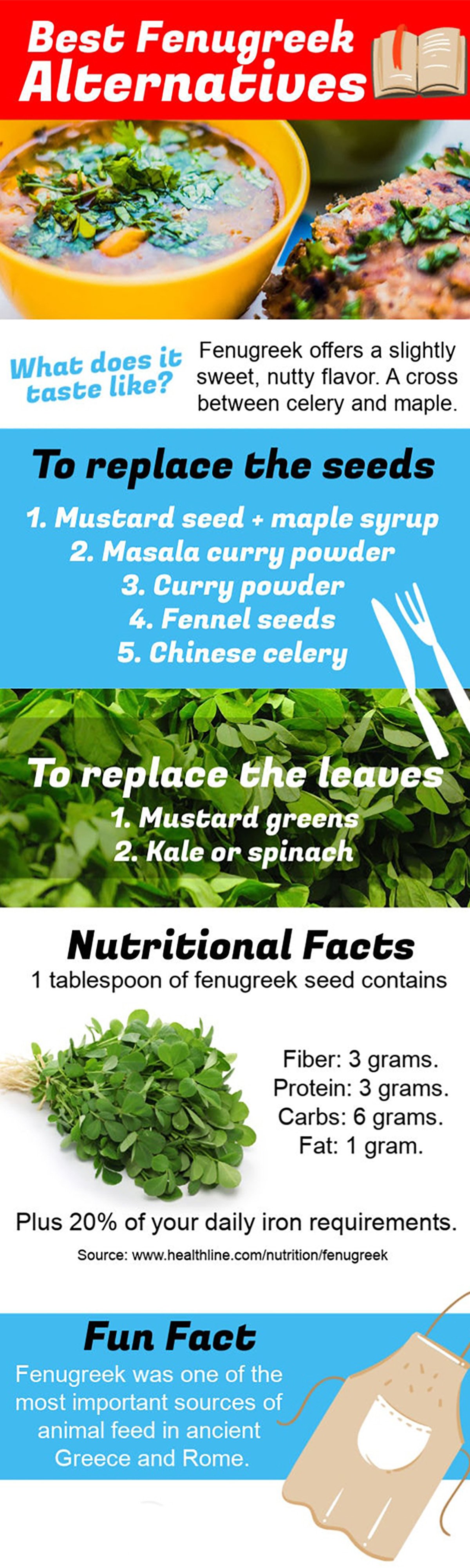 fenugreek substitutes infographic 1