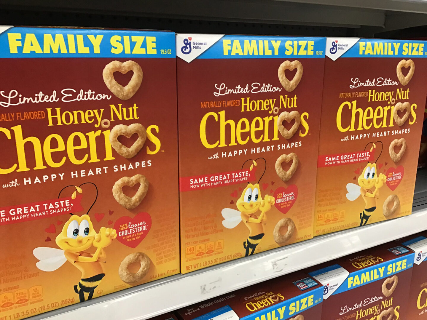 honey nut cheerios boxes