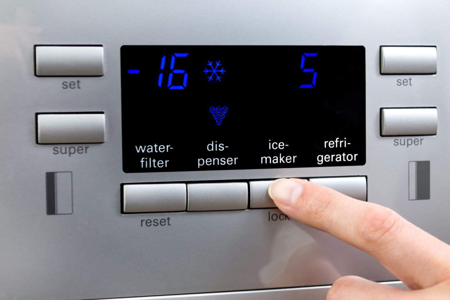 ice maker user panel
