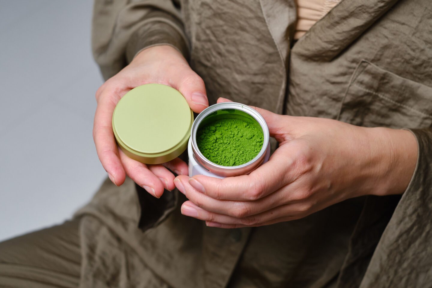 matcha stored in airtight jars