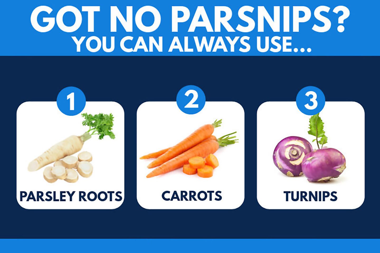 parsnip substitutes infographic