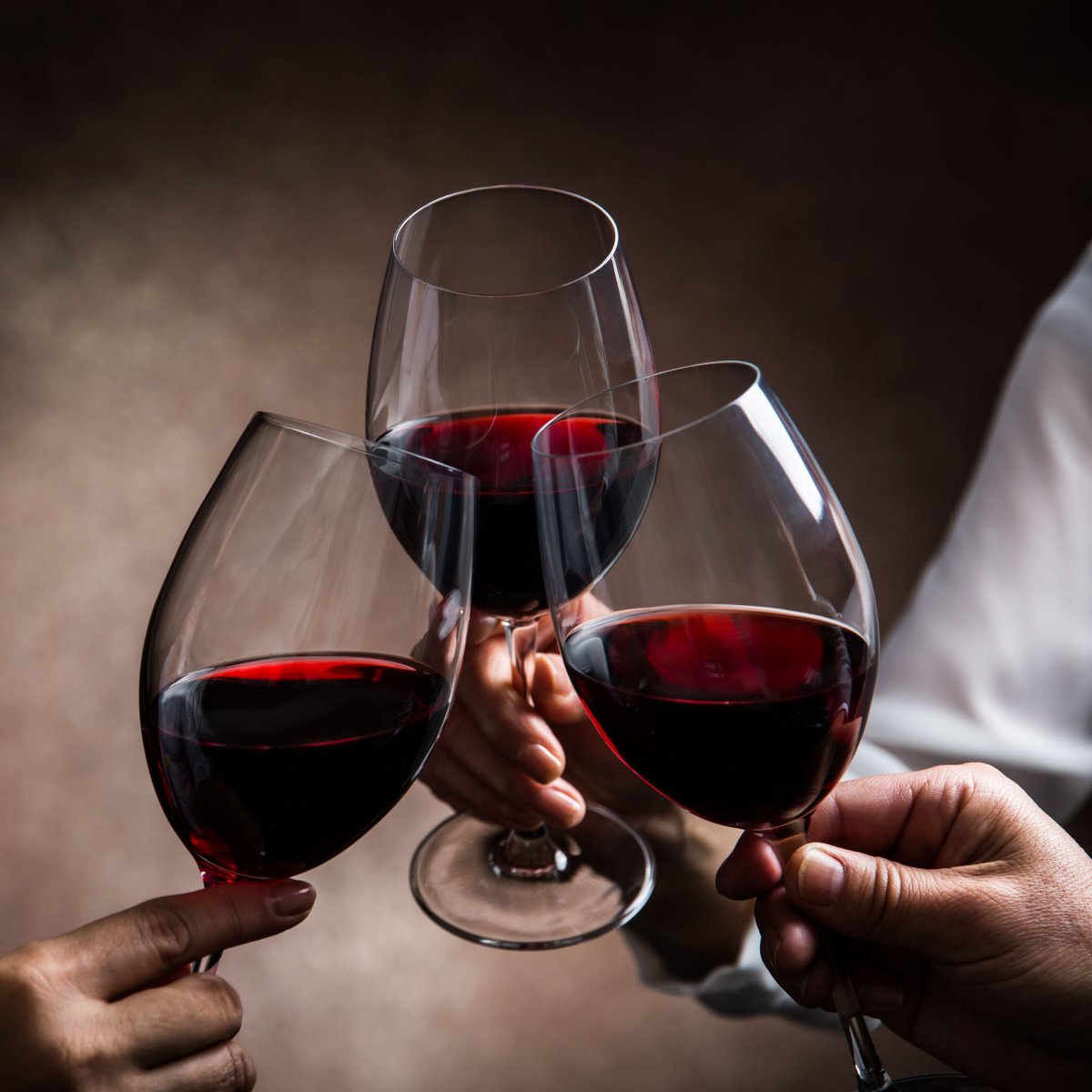 people toasting wine glasses