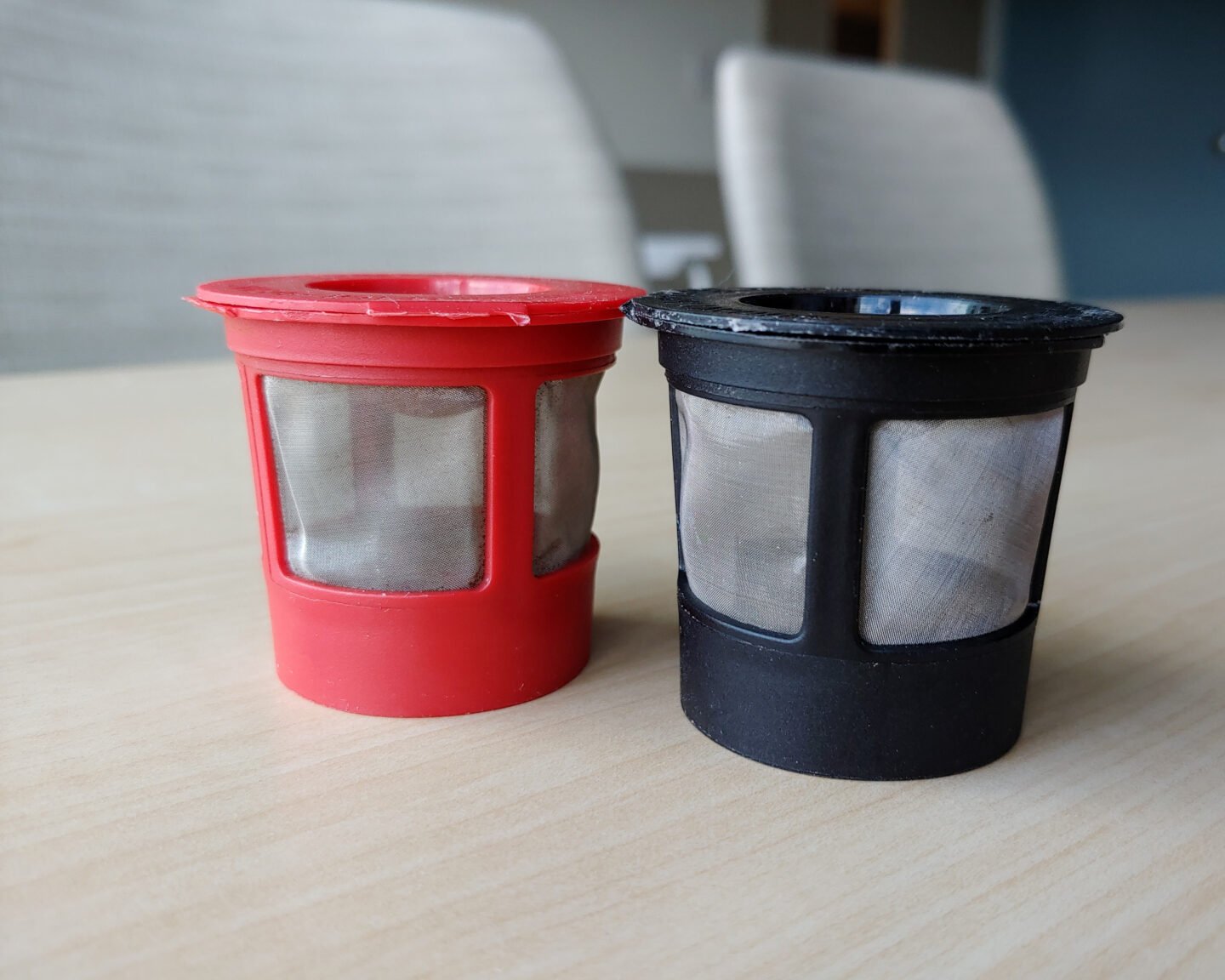Reusable,K,Cups,For,Coffee,Machine.,Filters,Are,Red,And