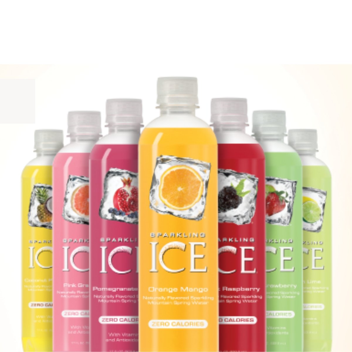 Sparkling Ice flavors of zero-calorie carbonated water