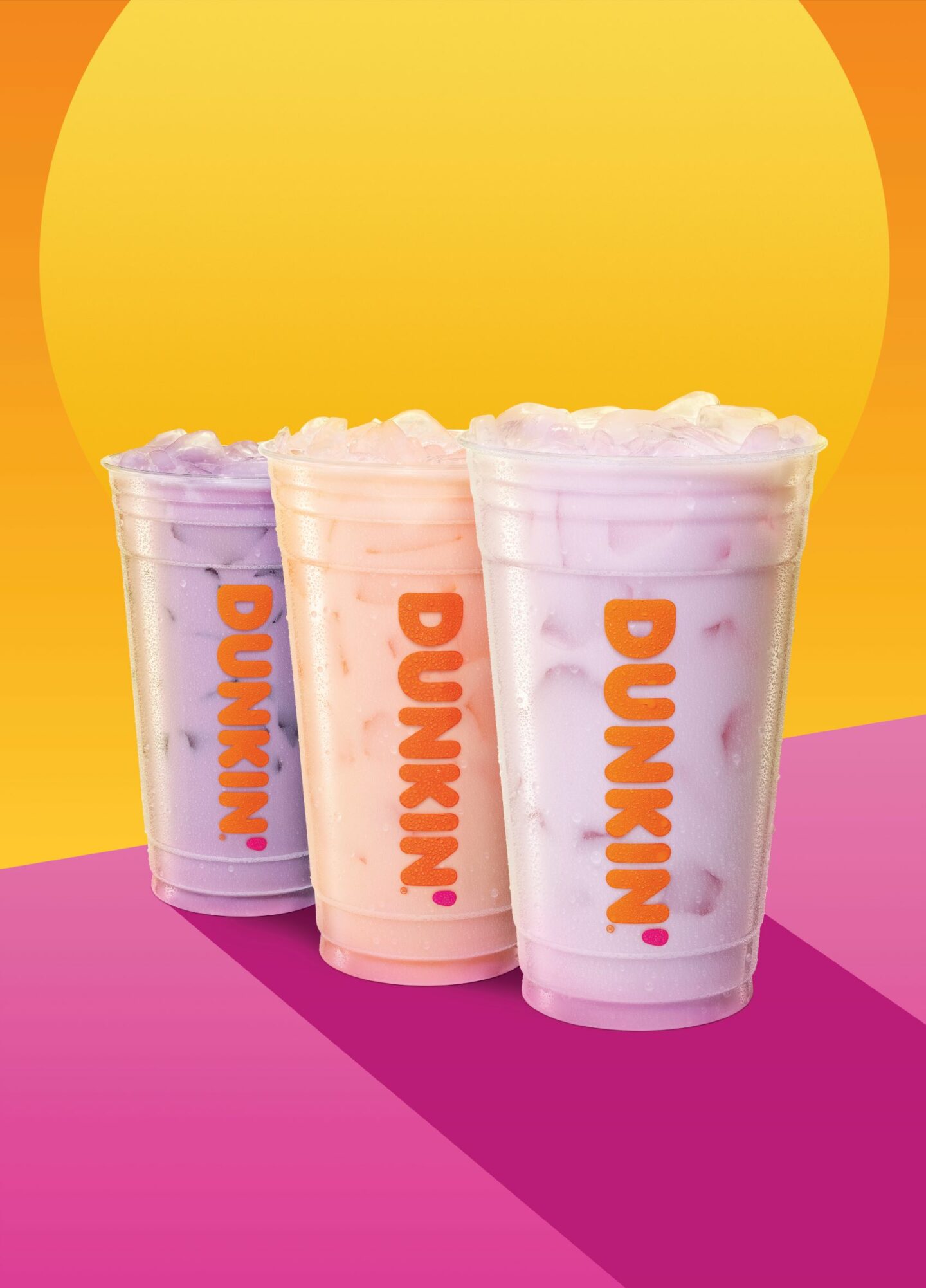 three dunkin drinks