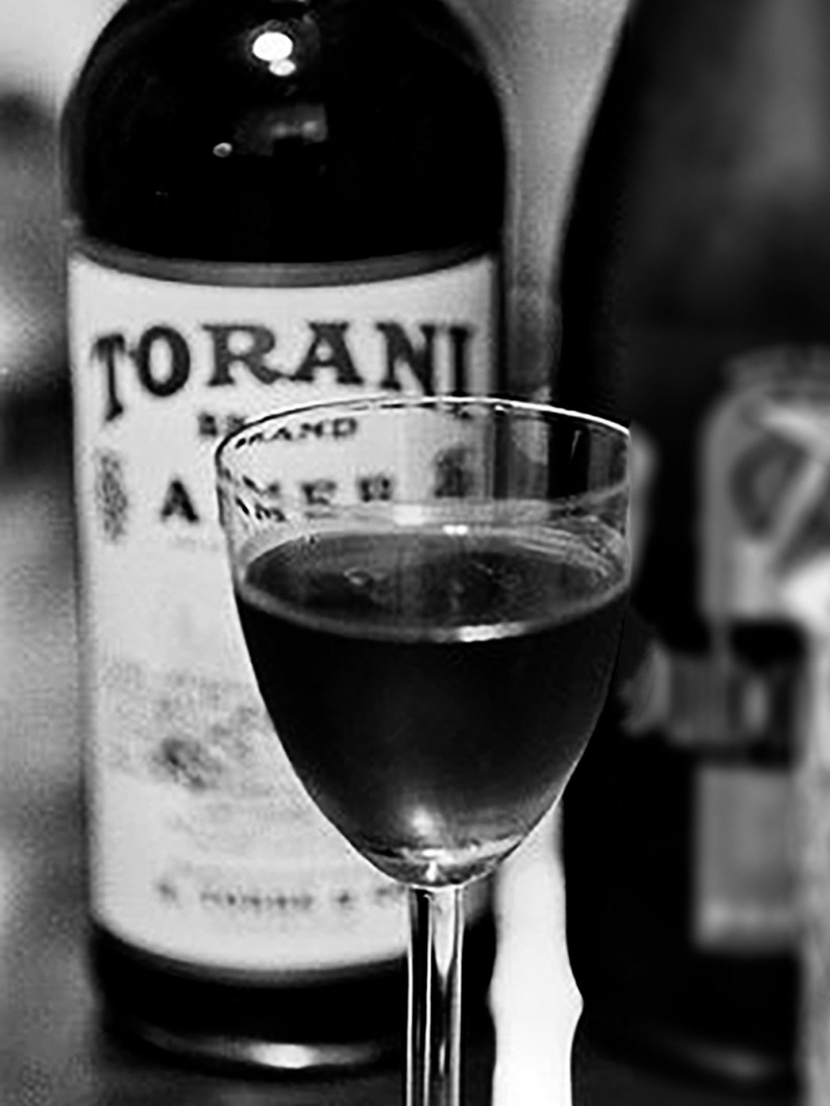 torani amer in black and white