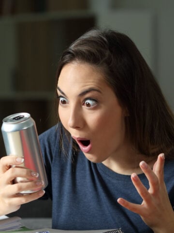 Woman Amazed At Energy Drink 360x480