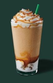 caramel ribbon crunch frappe