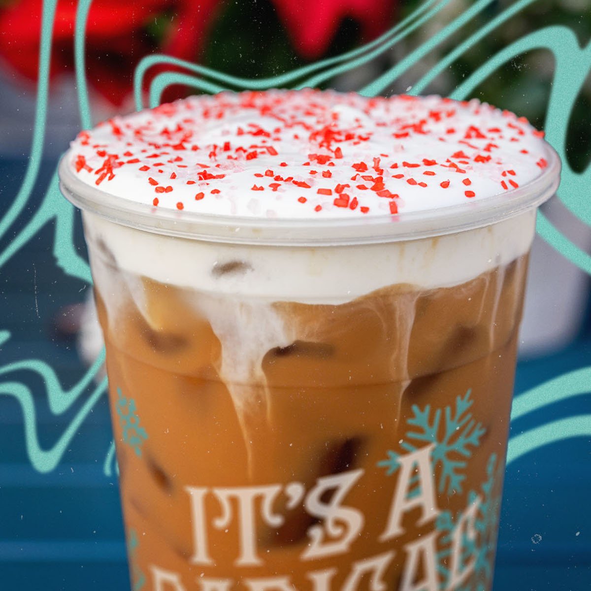 dutch bros candy cane cold brew with soft top