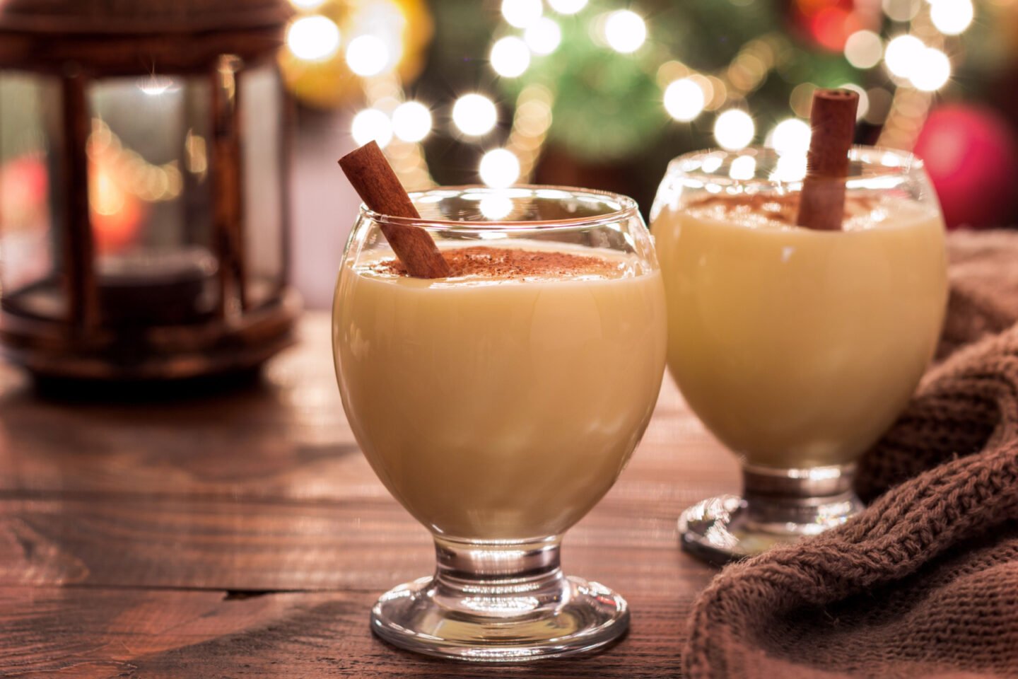 homemade eggnog with cinnamon