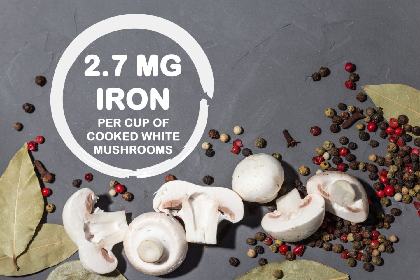 iron in white mushrooms