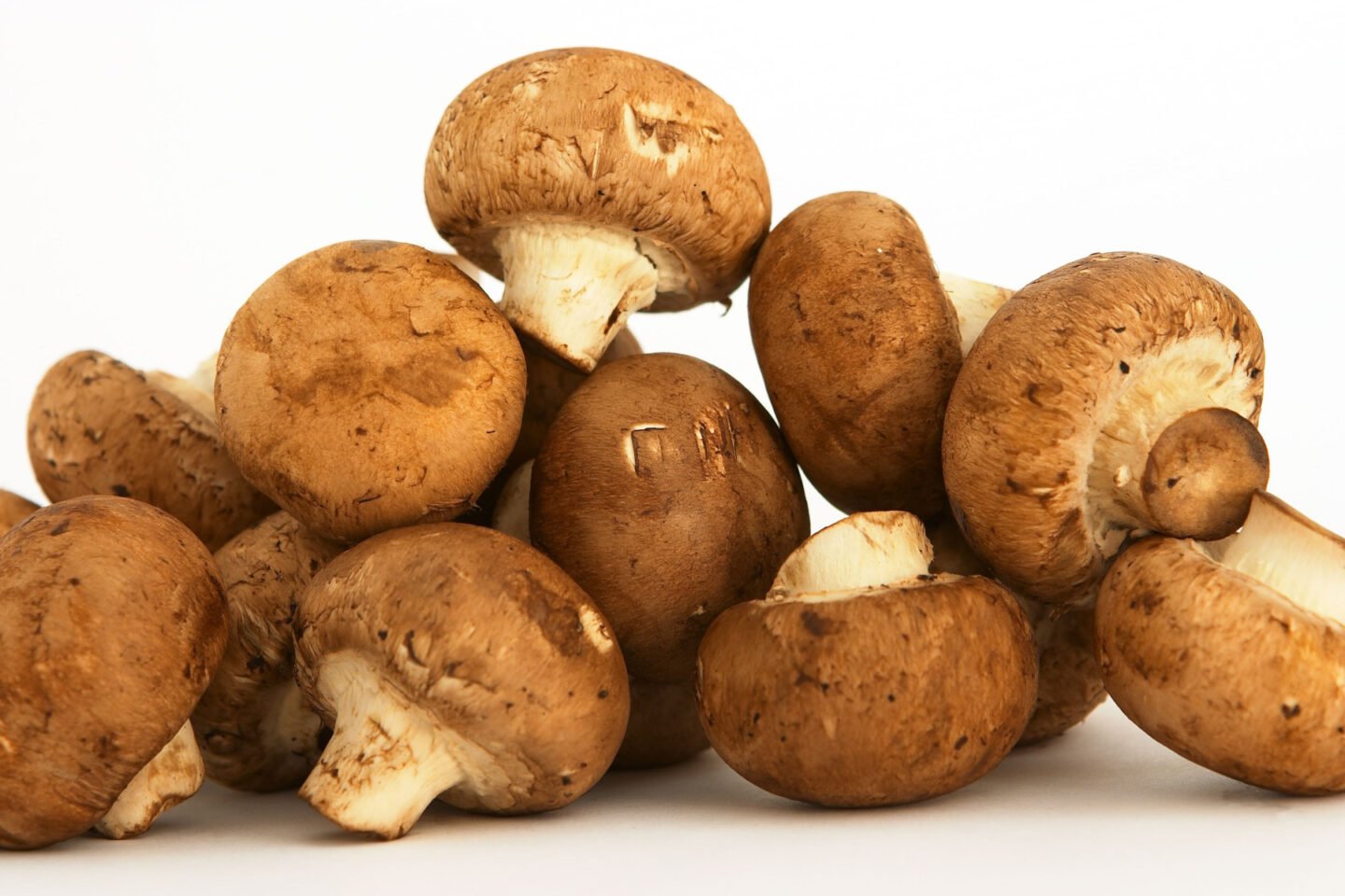 prepped chestnut mushrooms for cooking