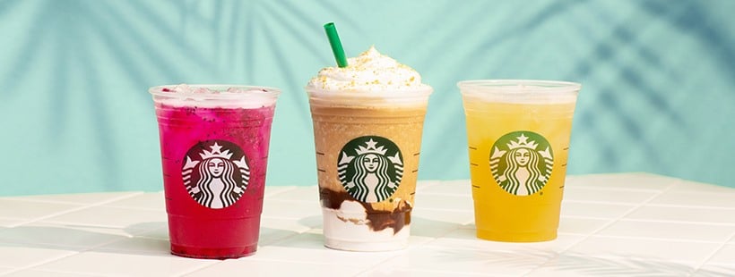 starbucks assorted drinks