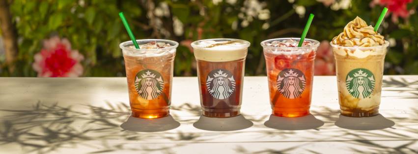 starbucks assorted drinks