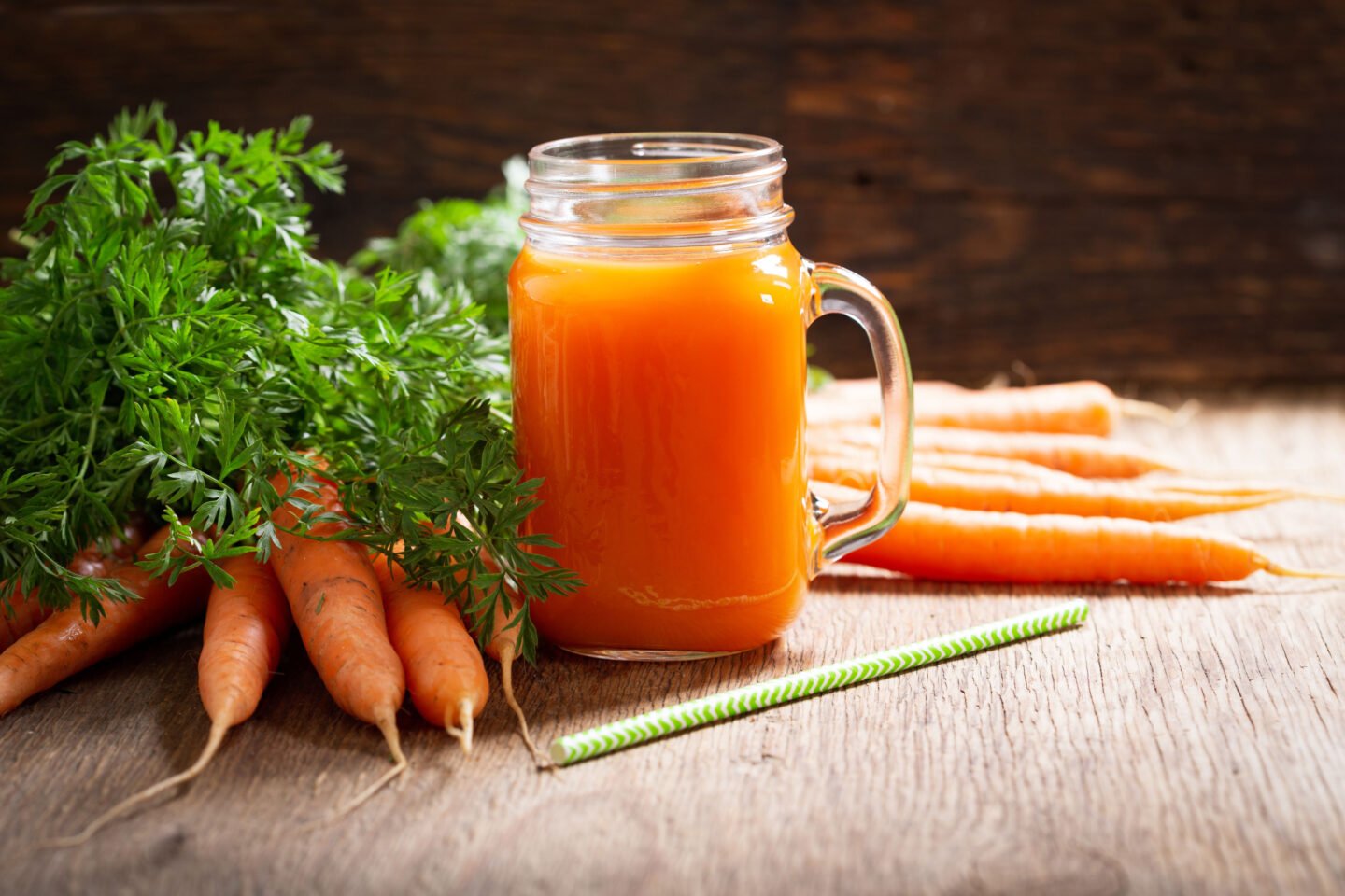 carrots with fresh carrot juice