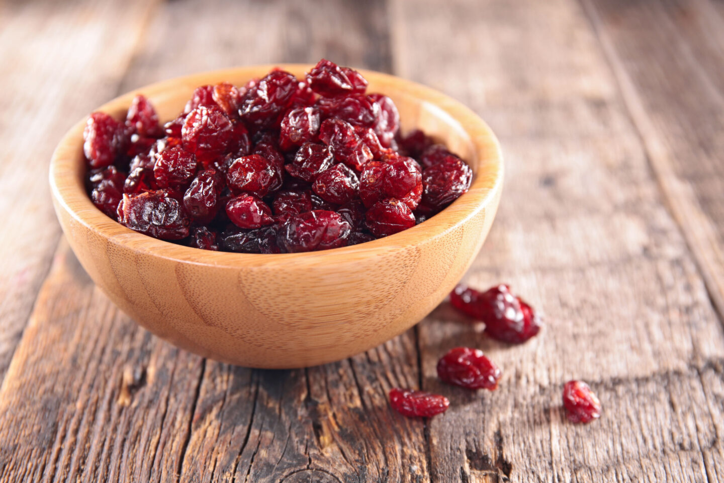 dried cranberries in a bowl