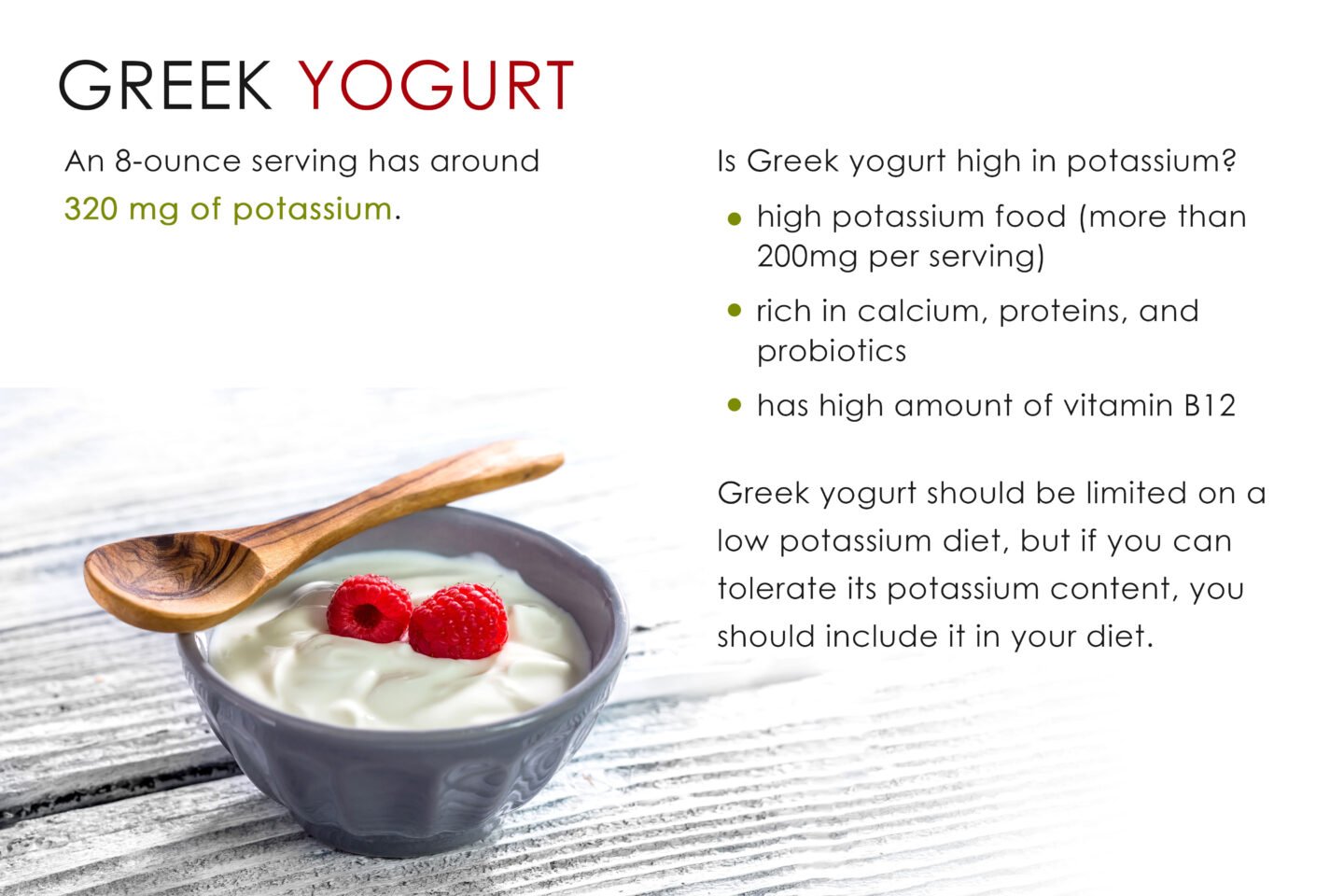 greek yogurt potassium infographic