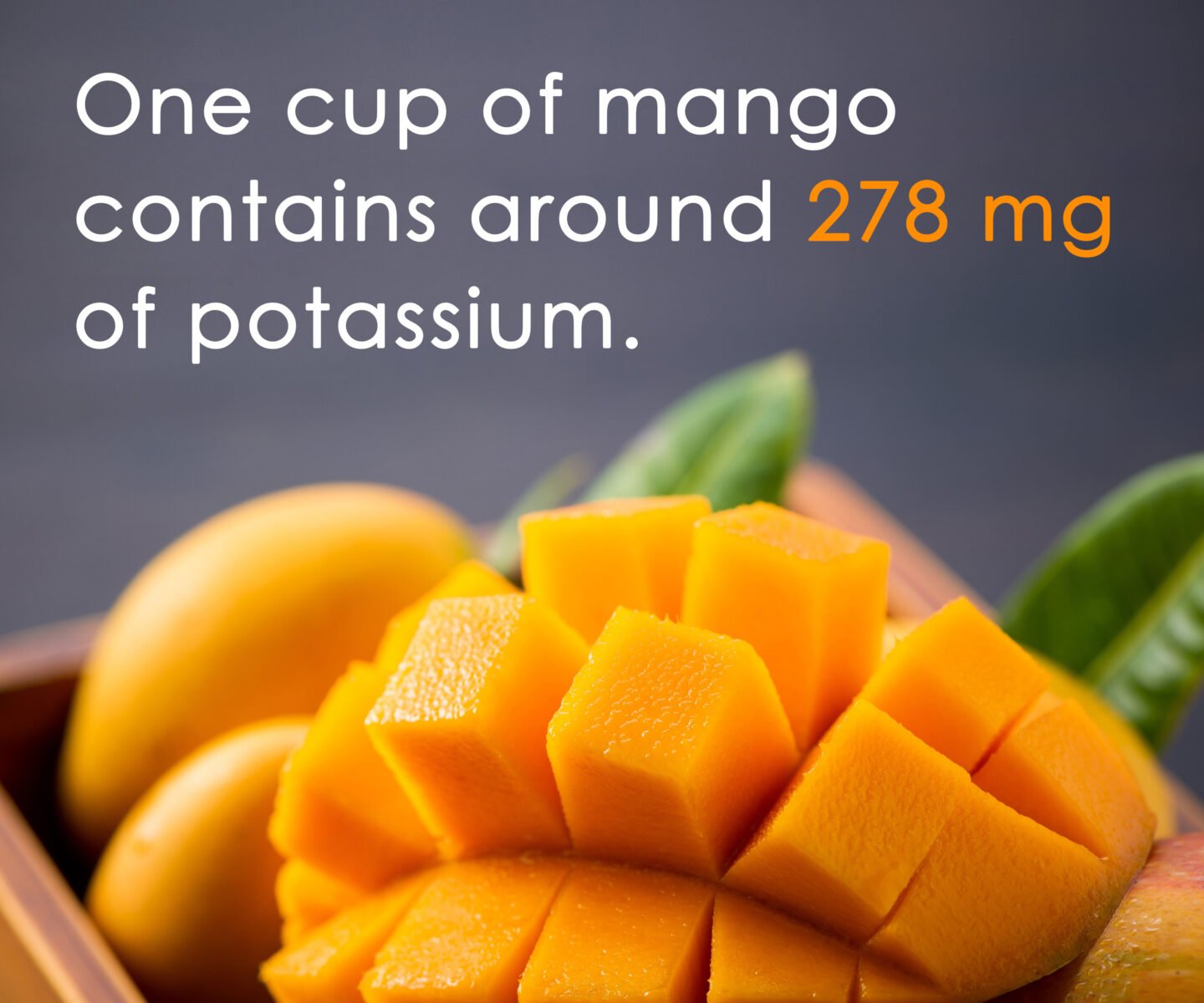 how much potassium in a cup of mango