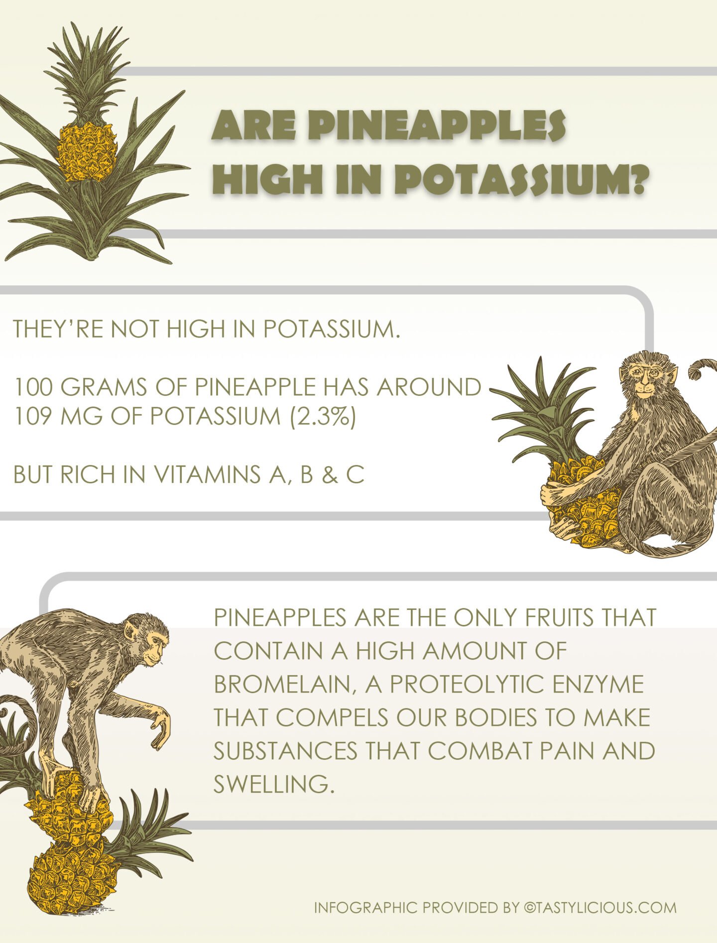 potassium found in pineapples infographic