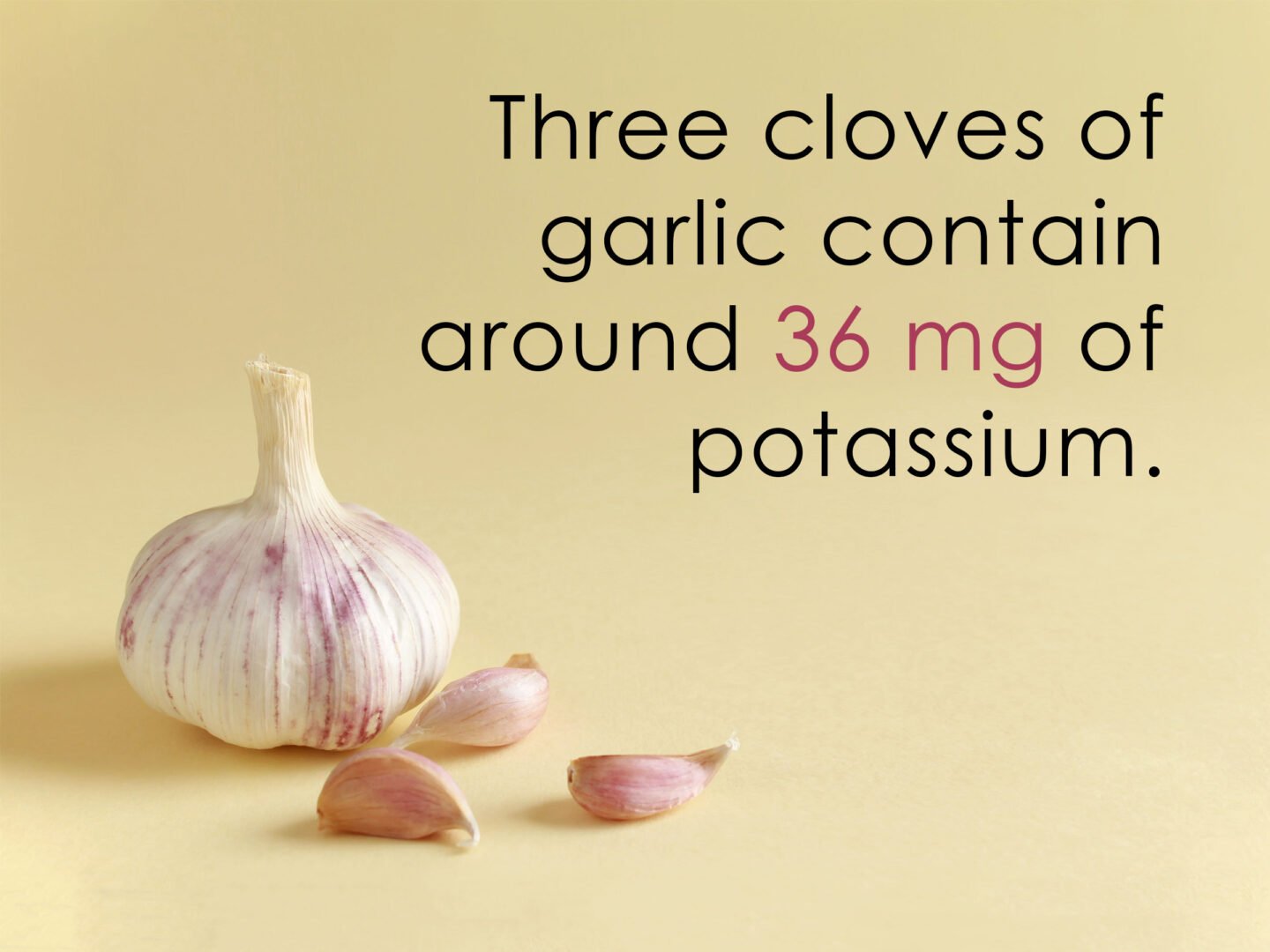 potassium in 3 garlic cloves