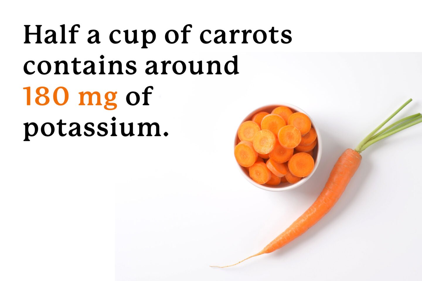 potassium in half cup of carrots