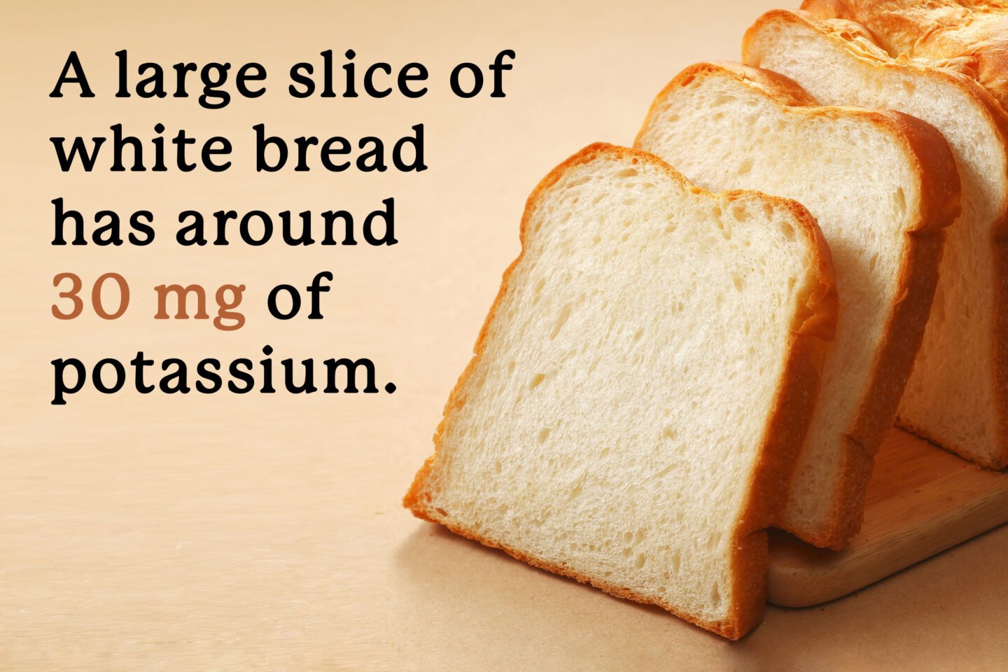 potassium in white bread