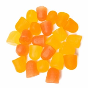 yellow light orange multivitamin gummies