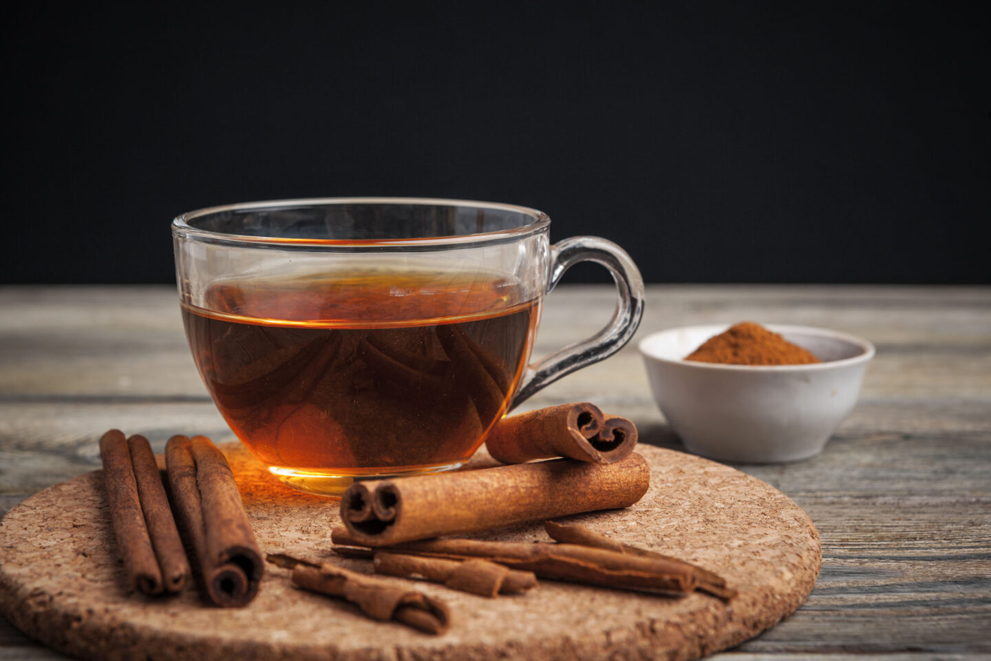 aromatic hot cinnamon tea