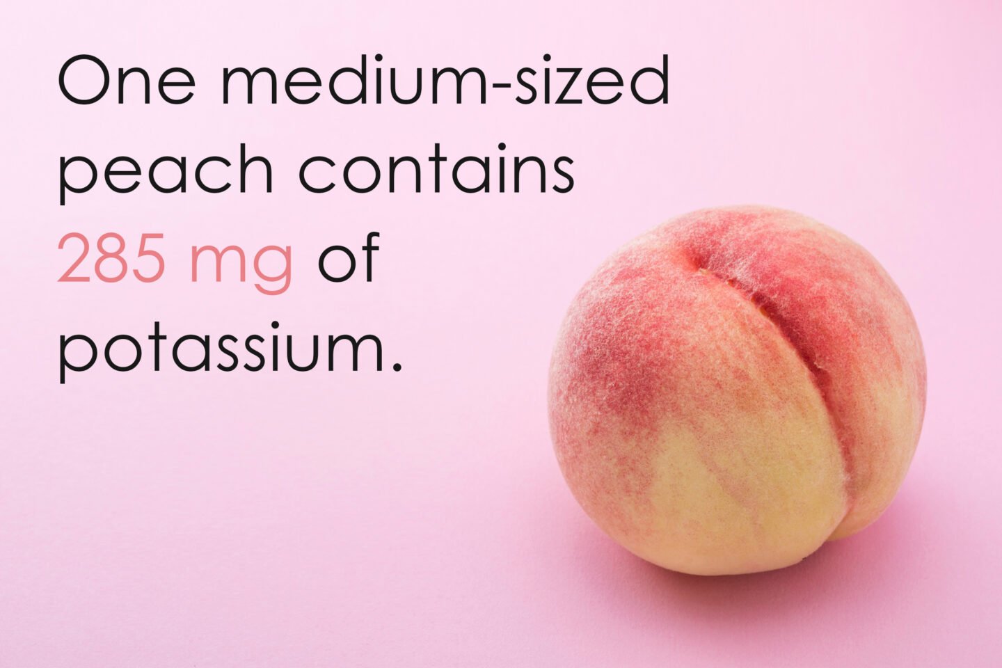 potassium in a peach
