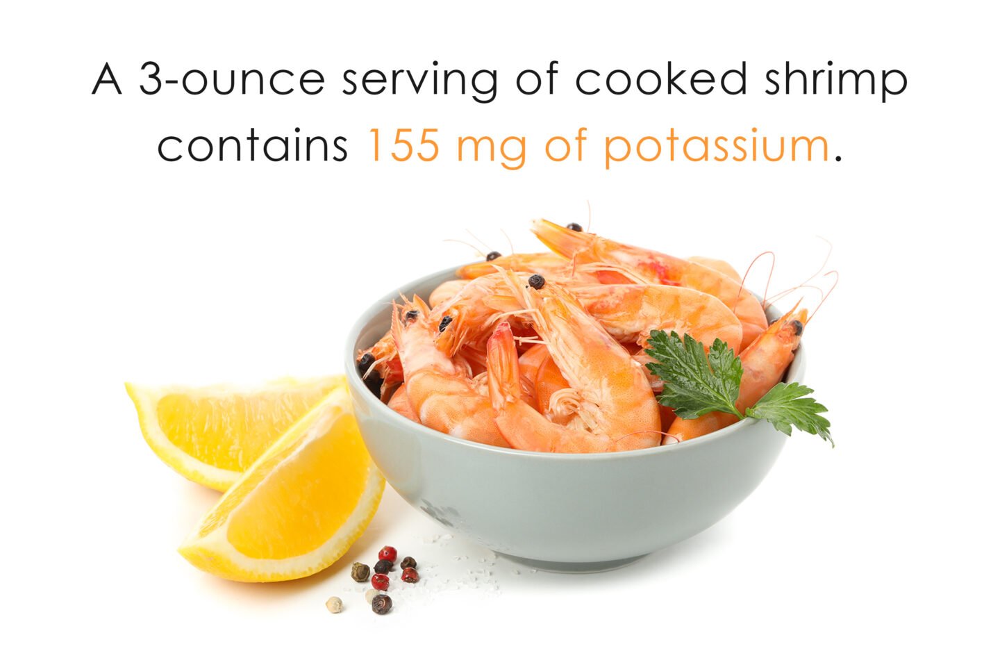 potassium in cooked shrimp