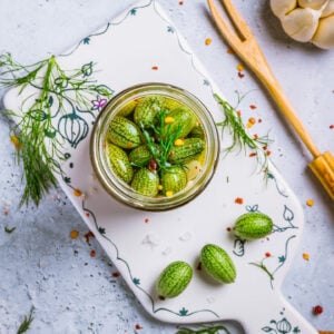 homemade pickled cucamelons