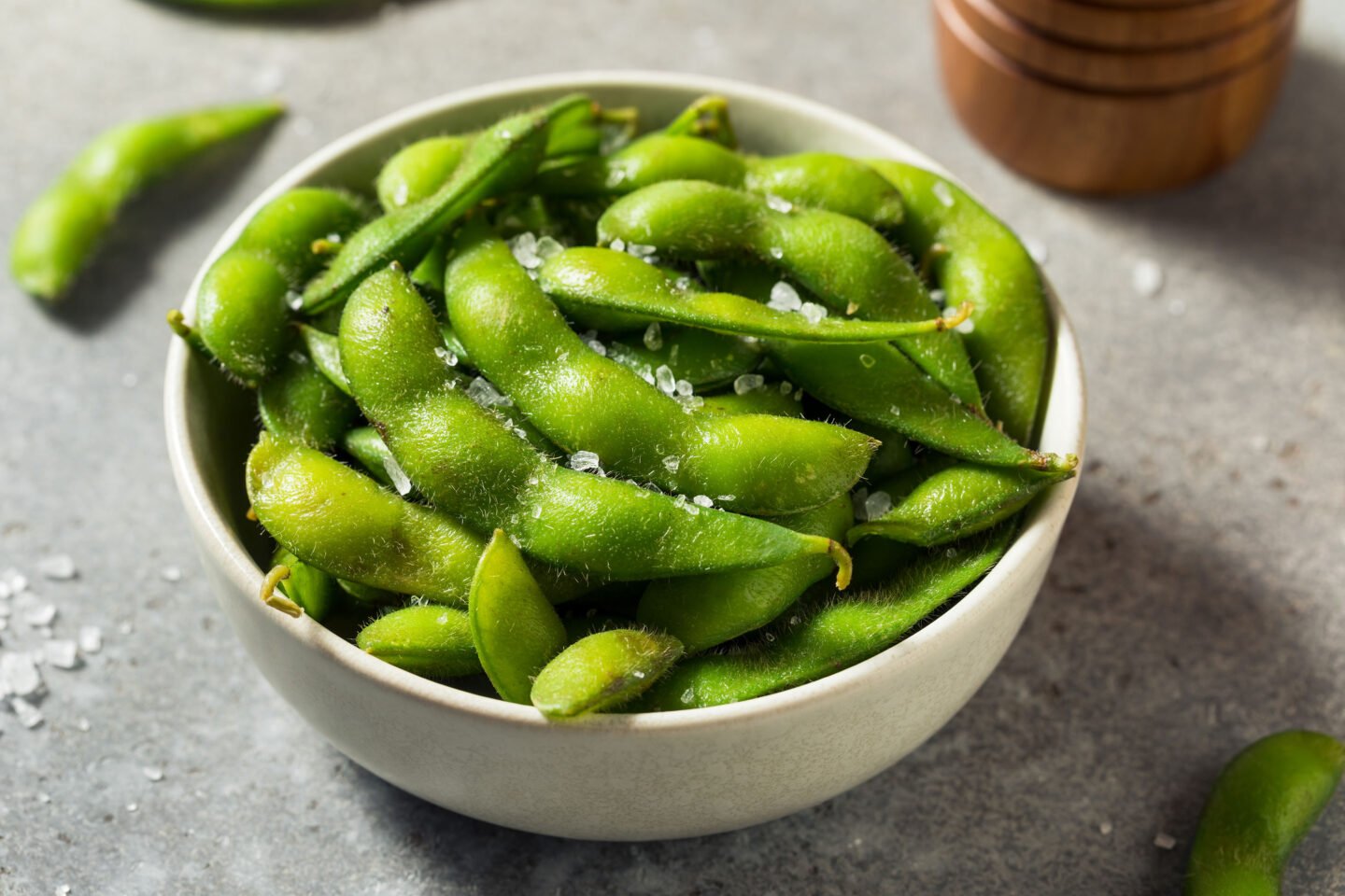 organic green edamame beans