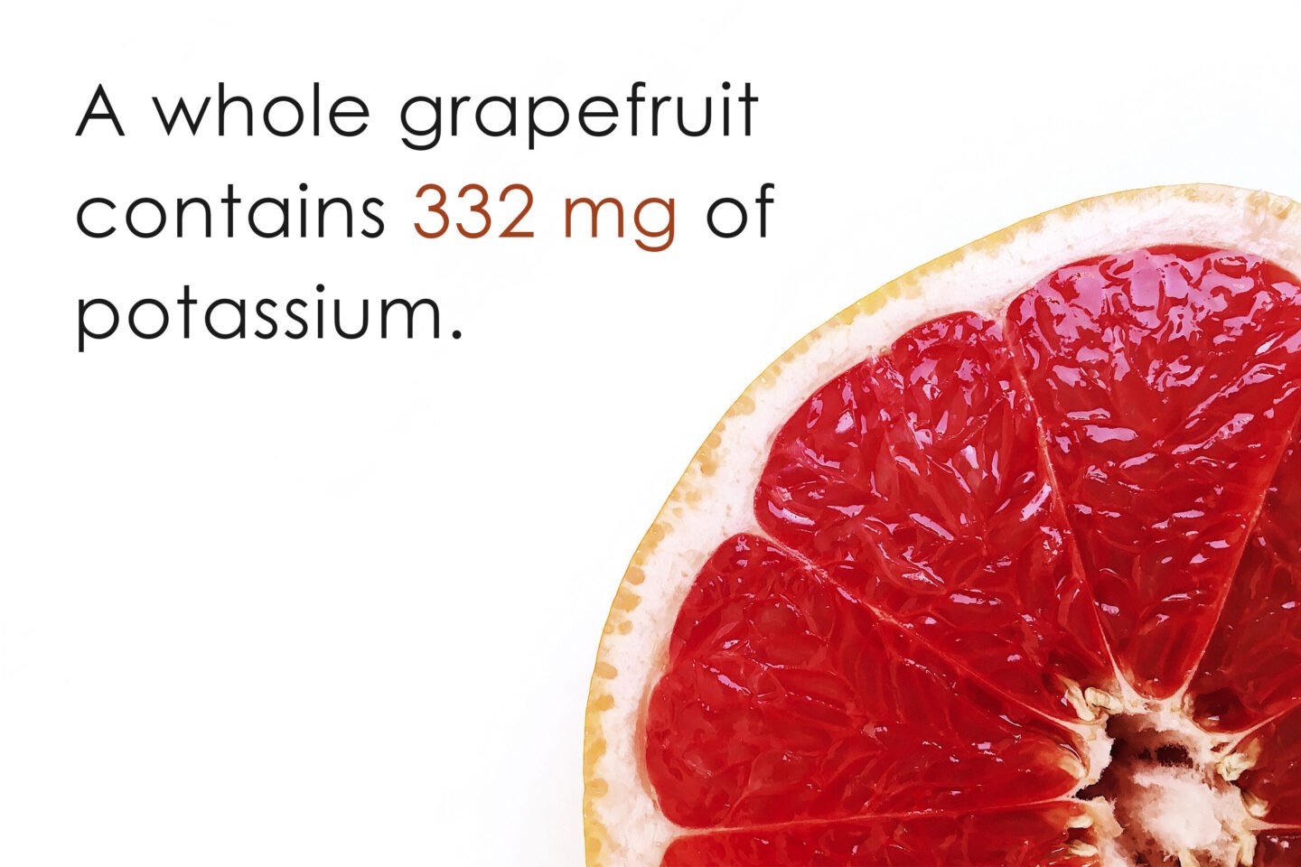 potassium in grapefruit