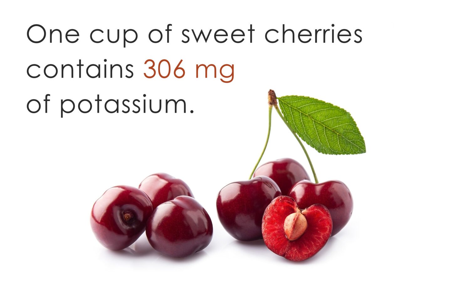 potassium in sweet cherries