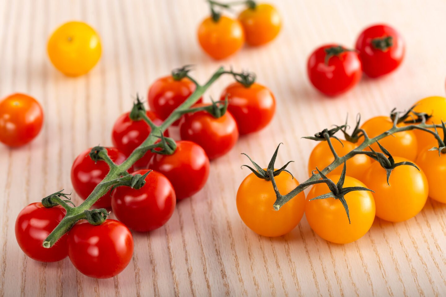 red and yellow cherry tomatoes