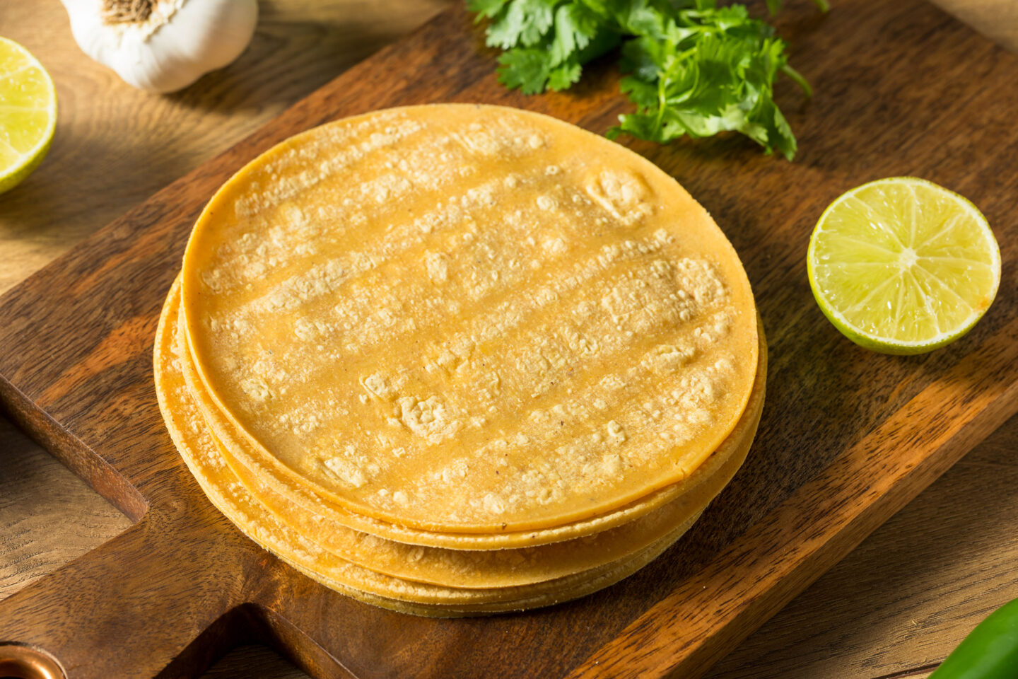 fresh homemade corn tortillas